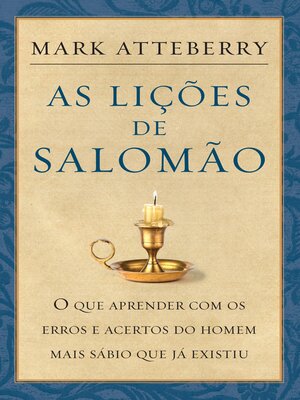 cover image of As lições de Salomão